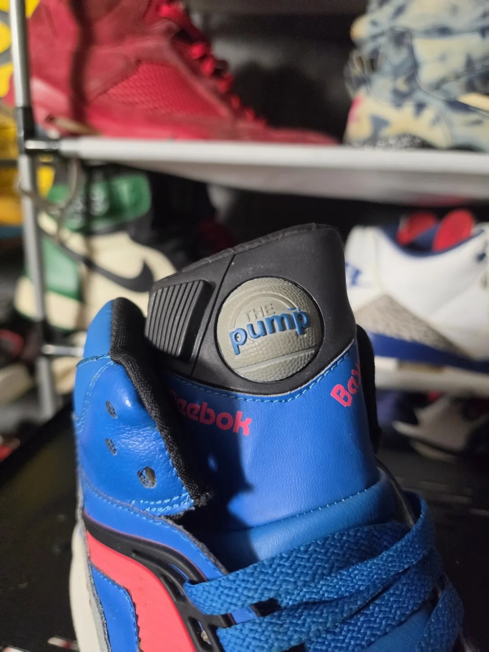 🔥 Reebok Blue Pink Twilight Zone Men Size 9 Retro High-Top Sneakers